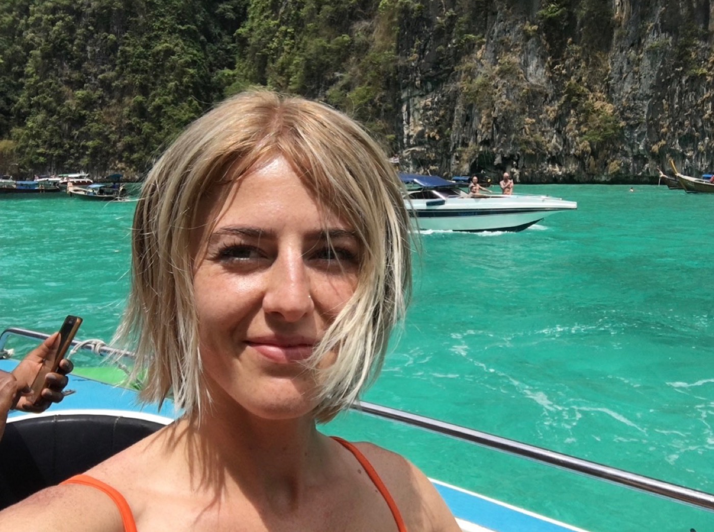 Hayley on the water