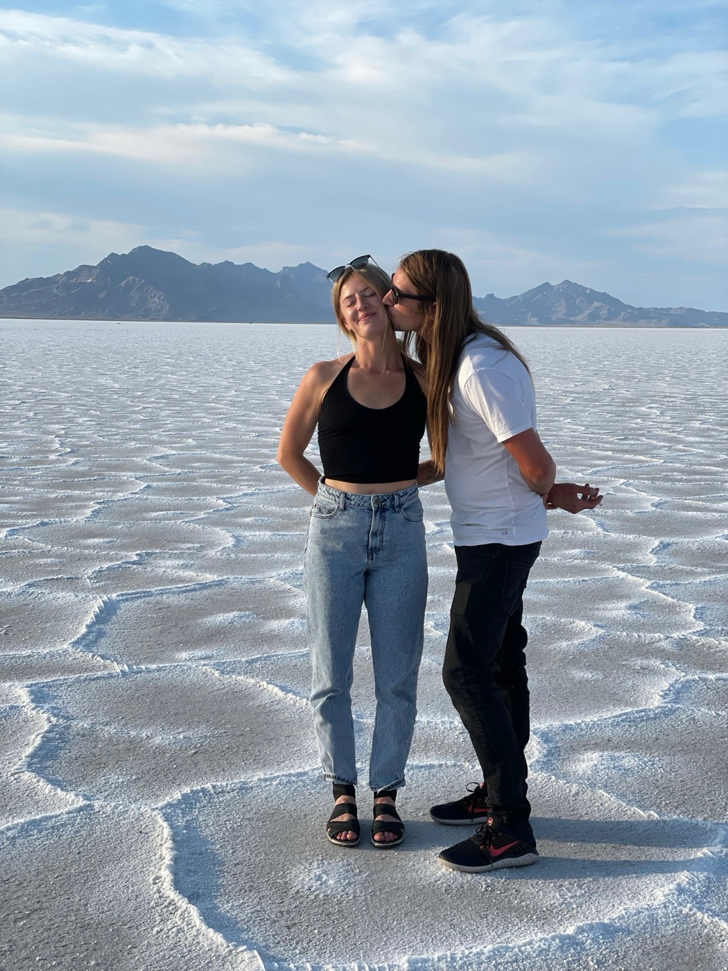 Hayley on the salt flats