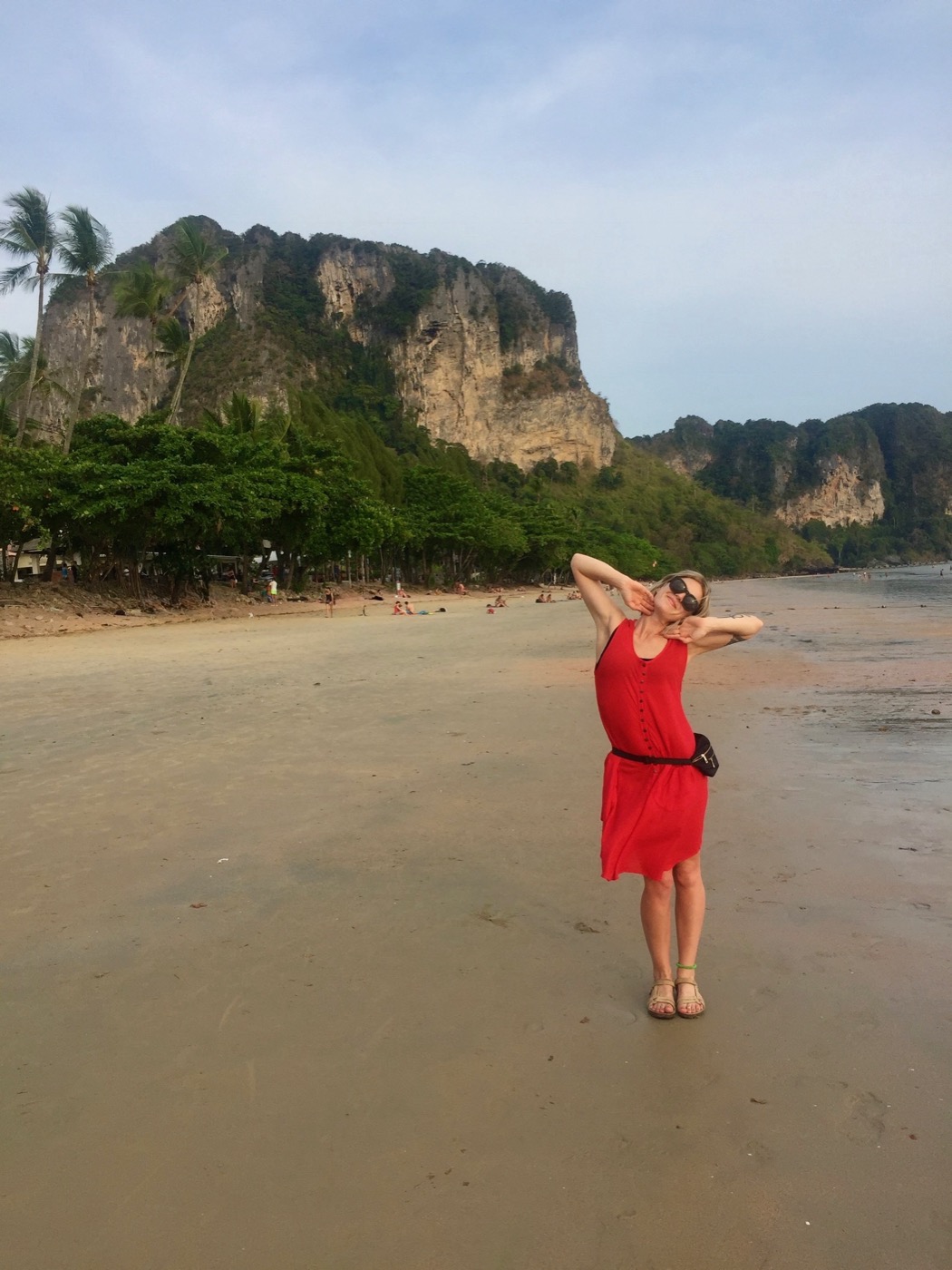 Hayley dancing on the beach