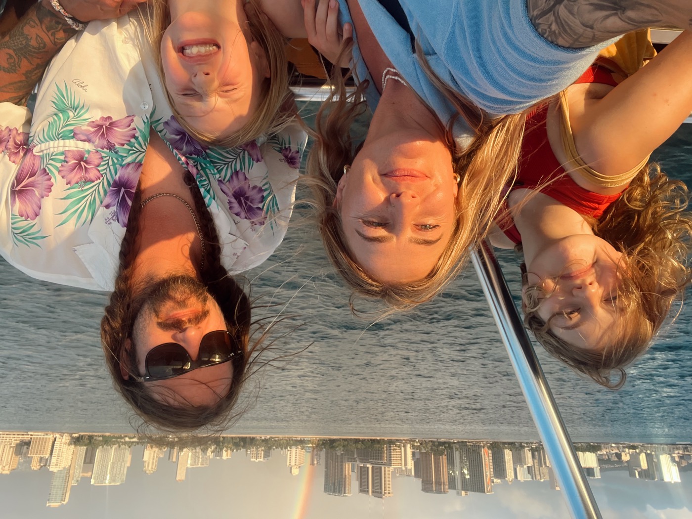 Hayley and her family on the water